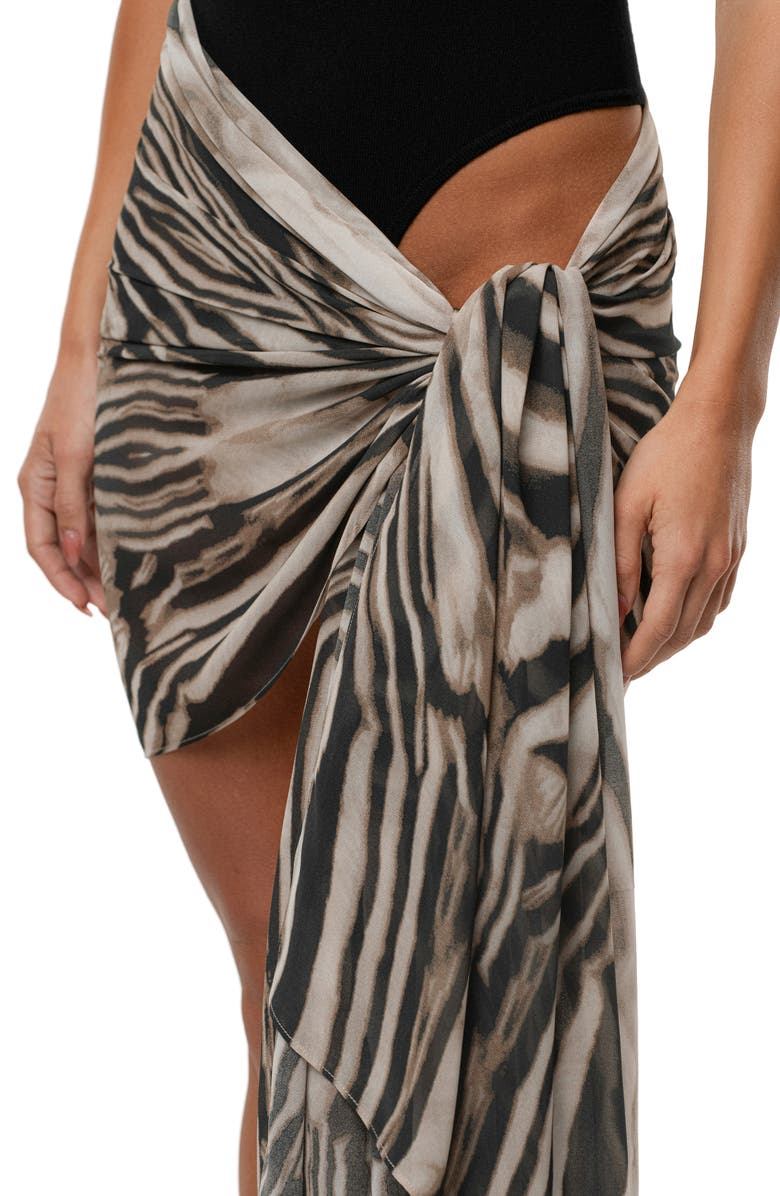 JLUXLABEL Shadow Safari Scarf, Alternate, color, Brown