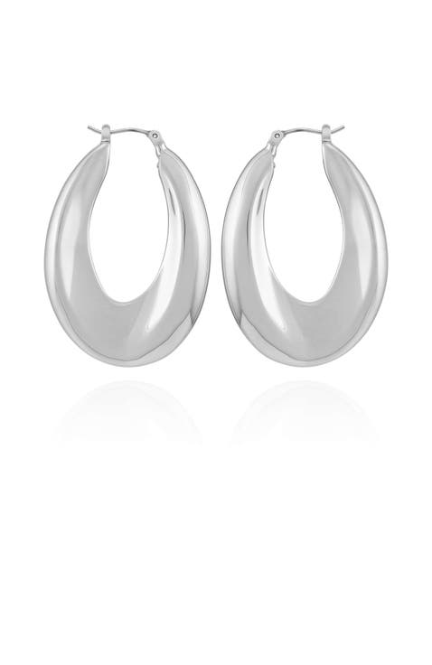 Bold Oval Hoop Earrings