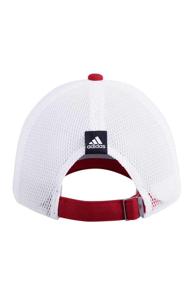 adidas Men's adidas Red NC State Wolfpack Mascot Slouch Trucker Adjustable Hat, Alternate, color, Red