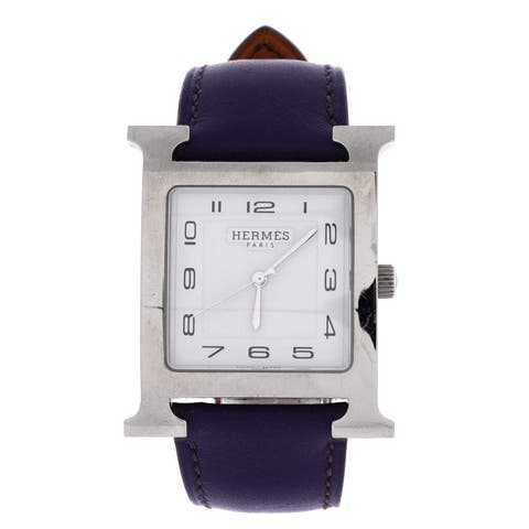 Heure H Quartz Watch Stainless Steel and Leather 30