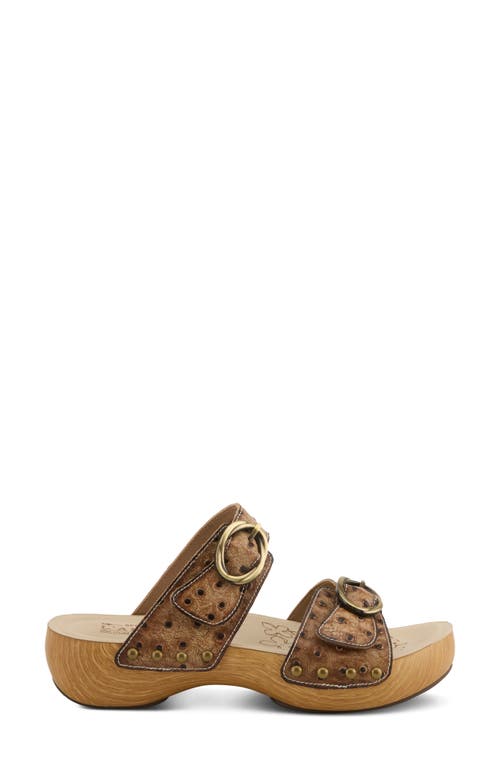 L'artiste By Spring Step Nostalgish Platform Slide Sandal In Light Taupe