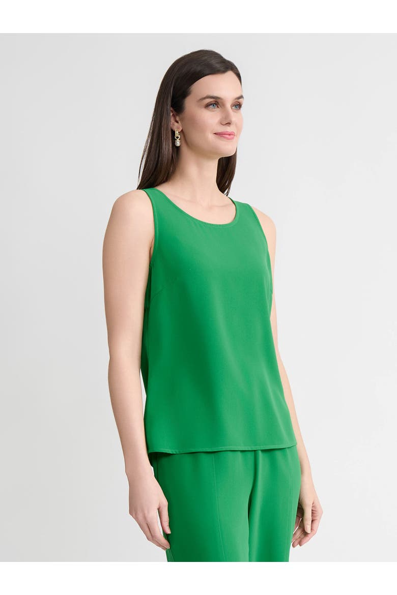 Classic Crepe de Chine Tank Top, Main, color, Clover Field
