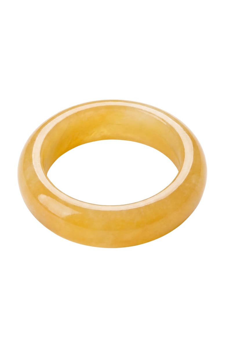 Carrie Yellow jade ring, Alternate, color, Yellow