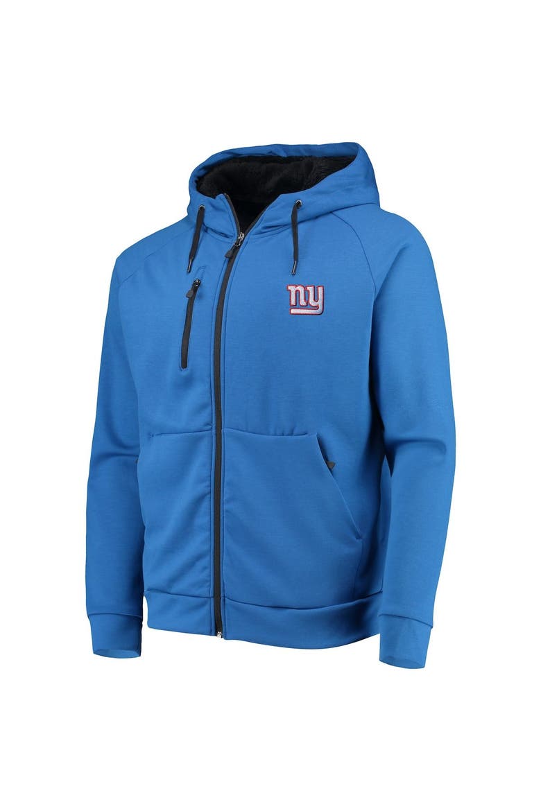 Men's Dunbrooke Royal New York Giants Shag Tri-Blend Full-Zip Raglan Hoodie, Alternate, color, Royal