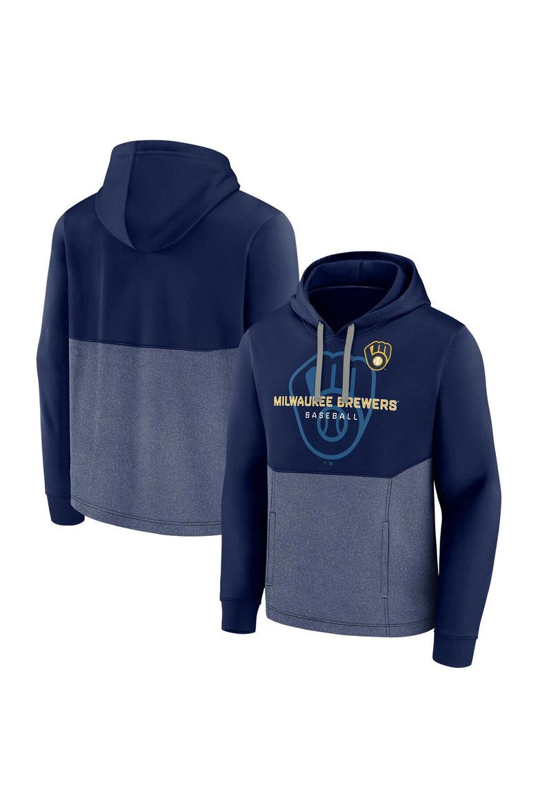 Men's Fanatics Branded Navy Milwaukee Brewers Call the Shots Pullover Hoodie, Alternate, color, Navy