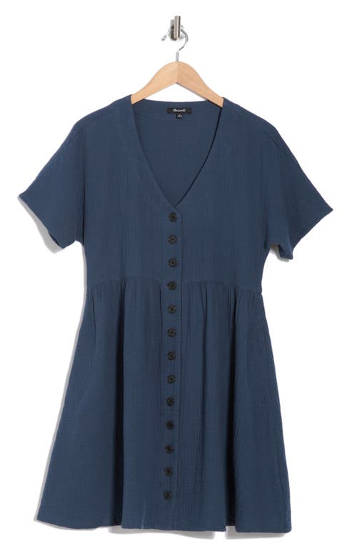 Madewell Lightspun Button Front Minidress