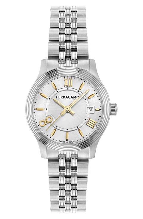 Duo Stainless Steel Bracelet Watch, 28mm