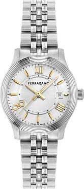 FERRAGAMO Duo Stainless Steel Bracelet Watch, 28mm