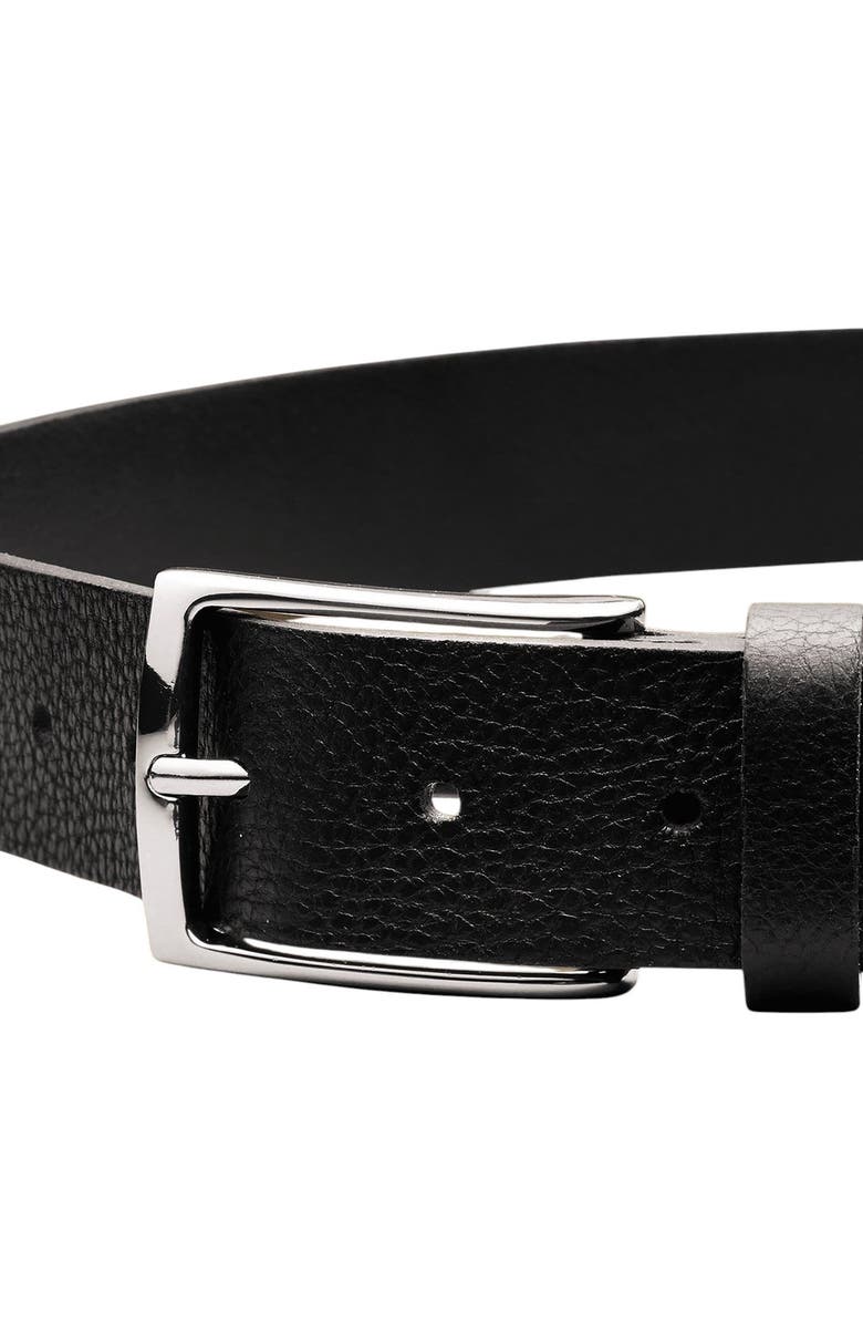 Charles Tyrwhitt Leather Chino Belt, Main, color, Black