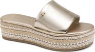 KARL LAGERFELD PARIS Keswick Espadrille Platform Wedge Slide Sandal
