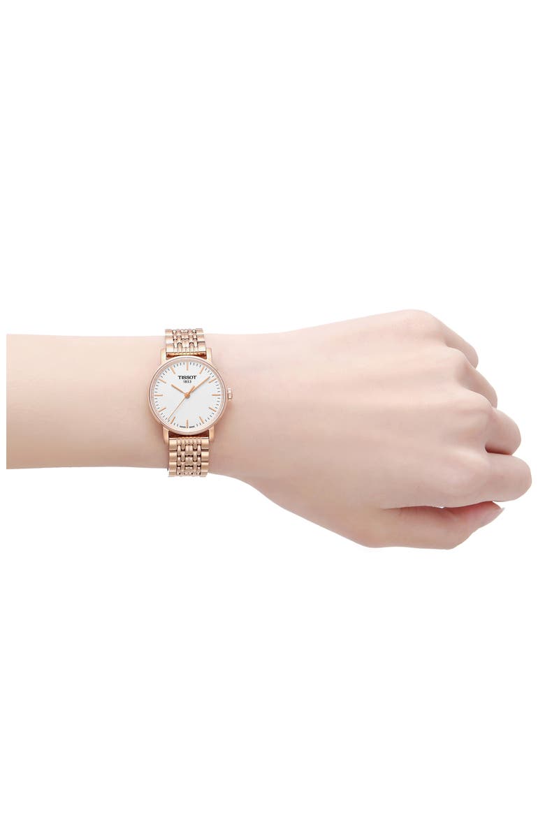 Everytime Bracelet Watch, 30mm, Alternate, color, ROSE GOLD/ WHITE/ ROSE GOLD