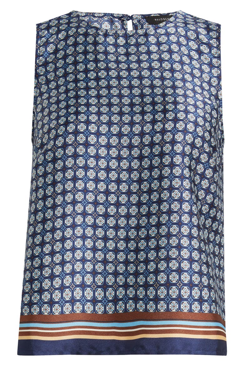Geo Print Shell Tank, Alternate, color, CLASSIC NAVY