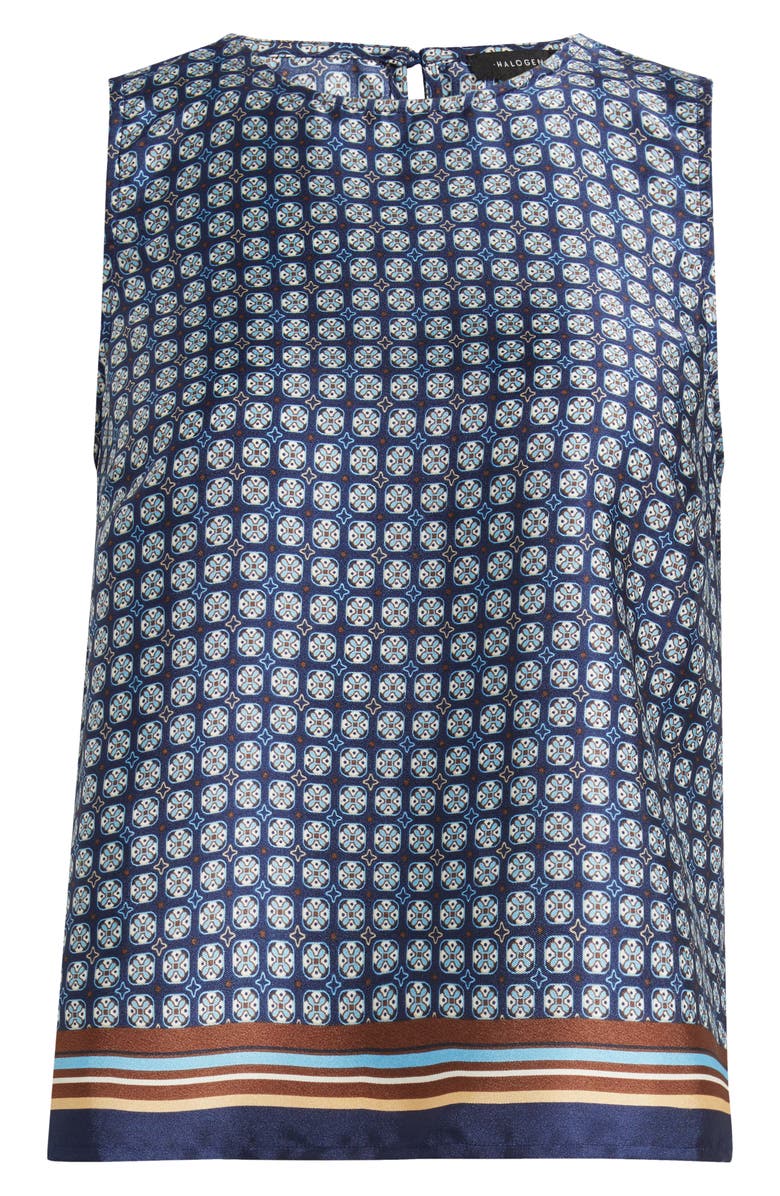 Halogen<sup>®</sup> Geo Print Shell Tank, Main, color, Classic Navy