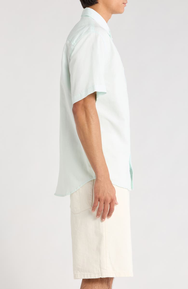 Vans Lawson Short Sleeve Cotton & Linen Button-Up Shirt, Alternate, color, Hint Of Mint