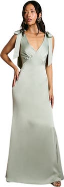 Coast Petite Satin Back Maxi Bridesmaid Dress