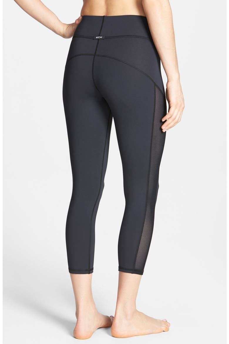 'Stardust' Crop Leggings, Alternate, color, BLACK