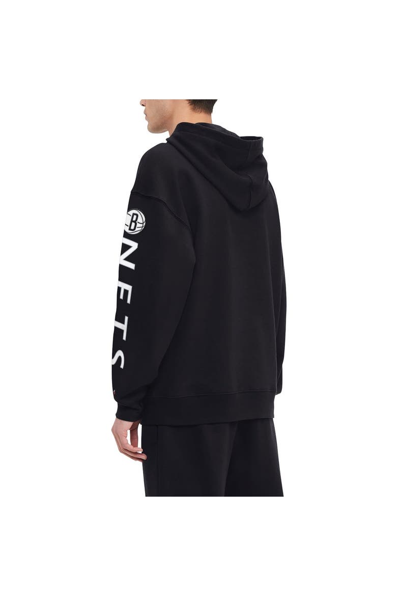 Men's Tommy Jeans Black Brooklyn Nets Kenny Pullover Hoodie, Alternate, color, Black
