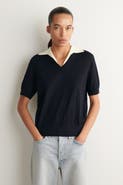 COS Merino Wool Layered Polo Shirt