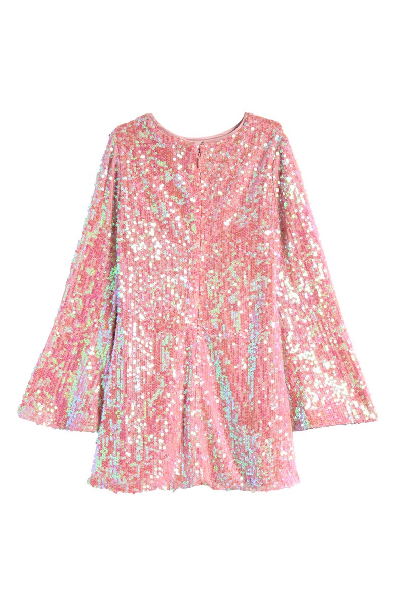 Bardot Junior Kids Margot Sequin Long Sleeve Dress, Alternate, color, 