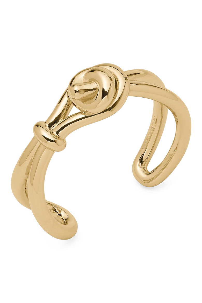 Statement Knot Cuff, Alternate, color, GOLD