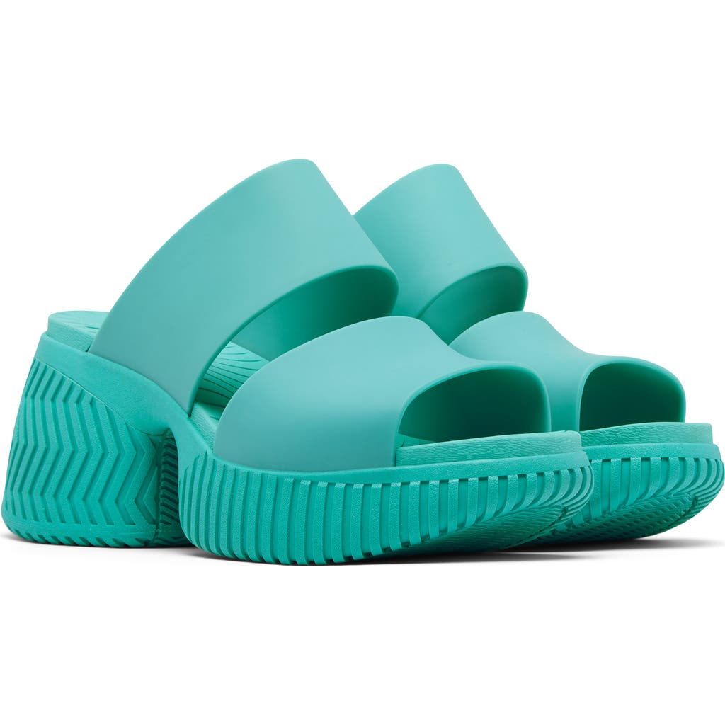 Sorel One Streetworks Platform Slide Sandal In Miami/sea Salt