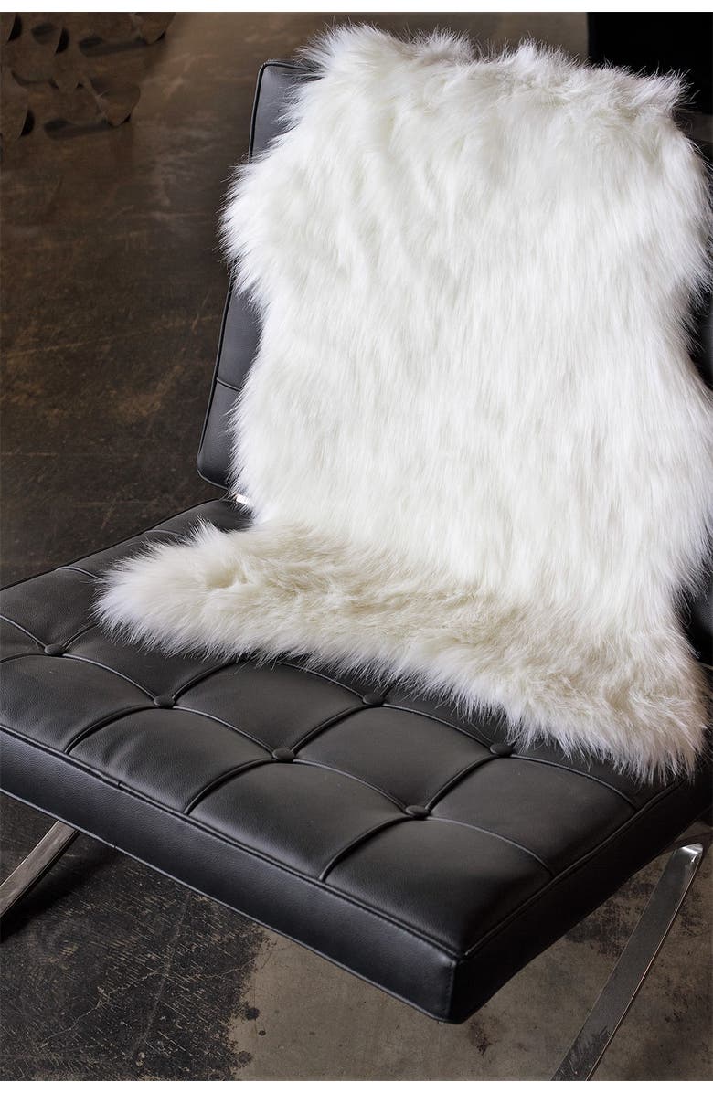 LUXE Faux Fur Gordon Rug - 2ft x 3ft - Off White, Alternate, color, Off White