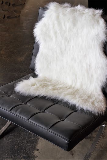 Faux Fur Gordon Rug - 2ft x 3ft - Off White