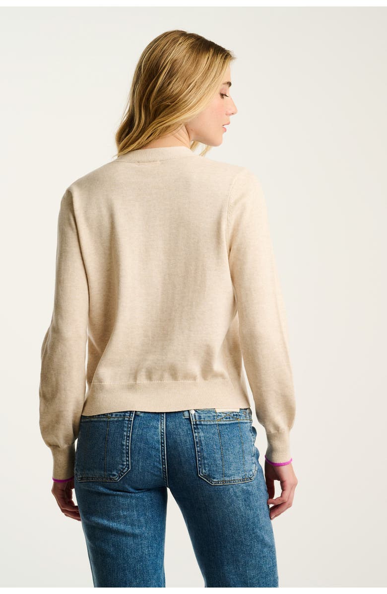 Lisa Todd Call It Love Cotton Cardigan, Alternate, color, Almond