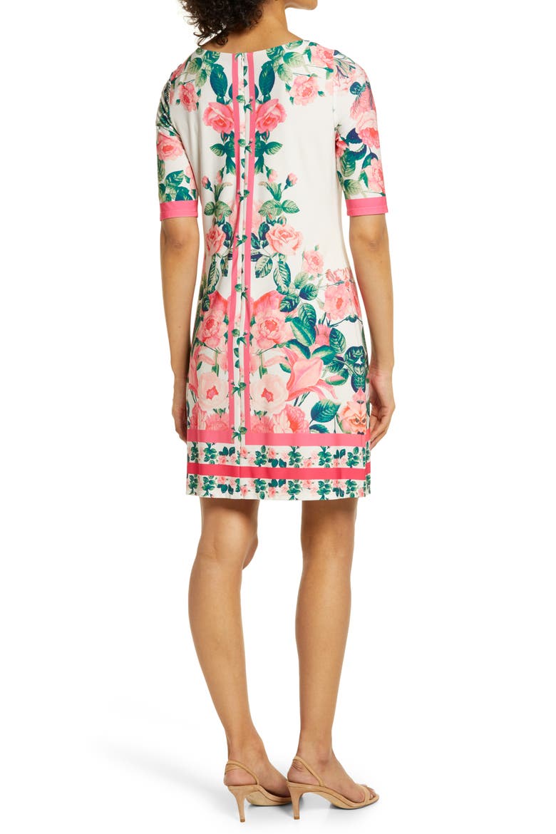 Border Print Sheath Dress, Alternate, color, MULTI