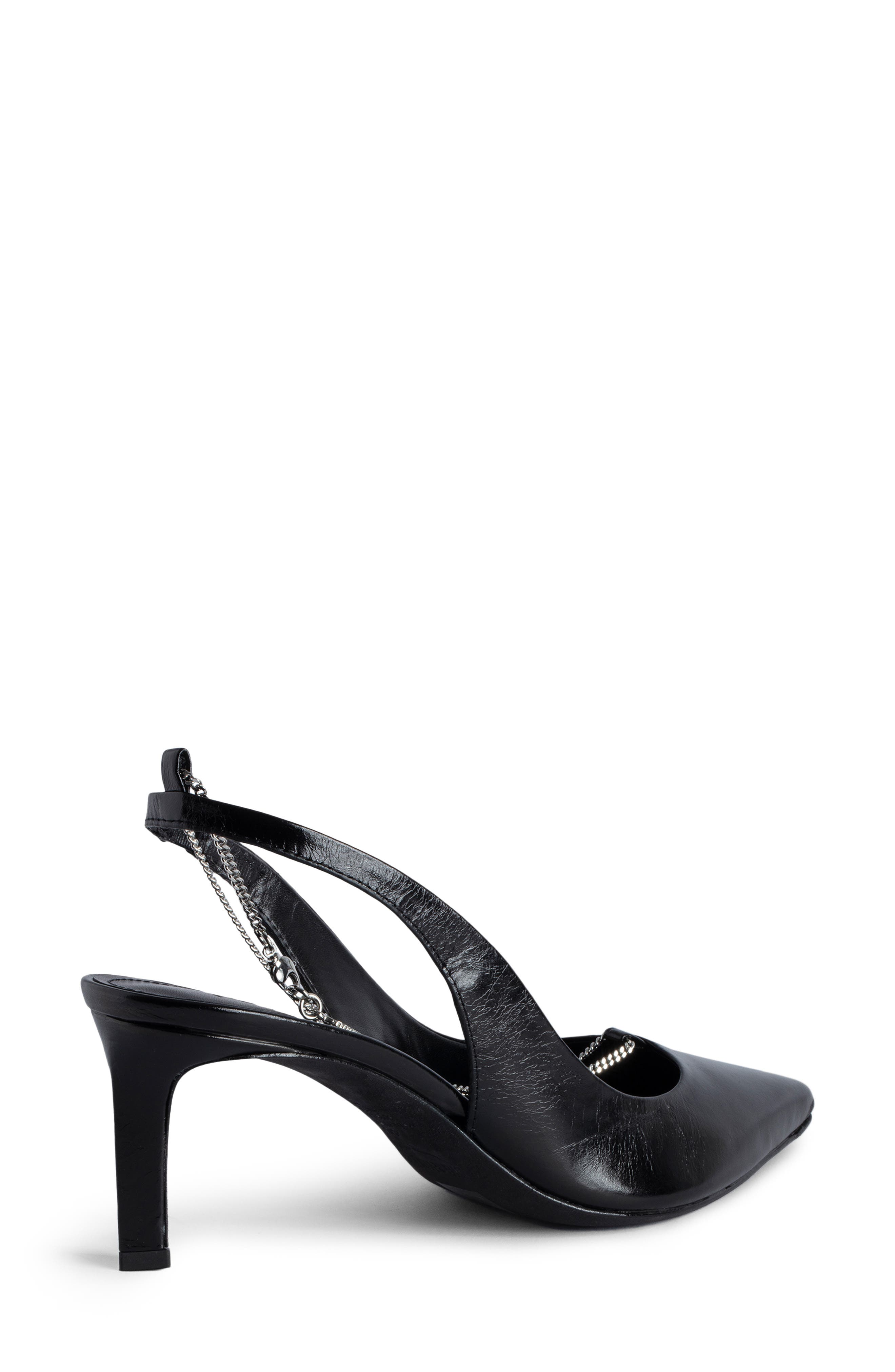Zadig & Voltaire <p>First Night  Leather Slingback Pump (Women)</p>, Alternate, color, Noir