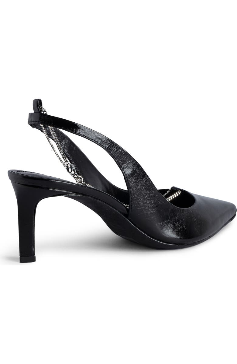 Zadig & Voltaire <p>First Night Leather Slingback Pump (Women)</p>, Alternate, color, Noir