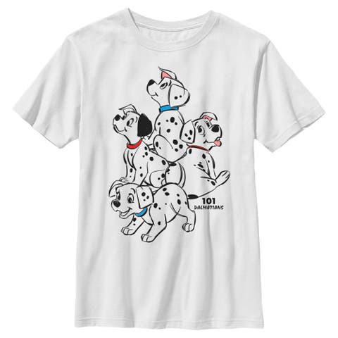 Boy's One Hundred and One Dalmatians Rolly, Lucky and Siblings Ready To Play  Graphic T-Shirt