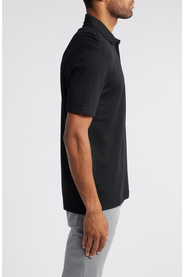 Press Lyocell & Cotton Polo, Alternate, color, BLACK
