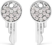 Haus of Brilliance 925 Sterling Silver 1/6ct TDW Diamond Charm Earrings
