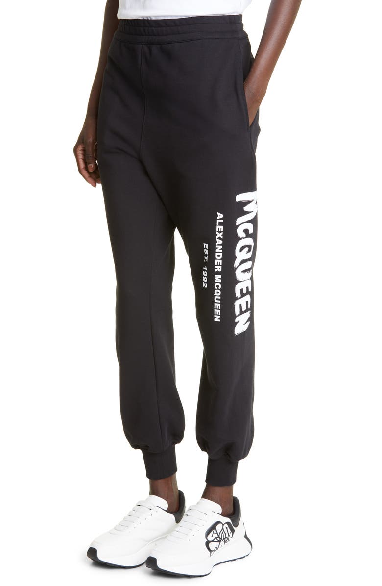 McQueen Alexander McQueen Graffiti Logo Joggers, Alternate, color, 