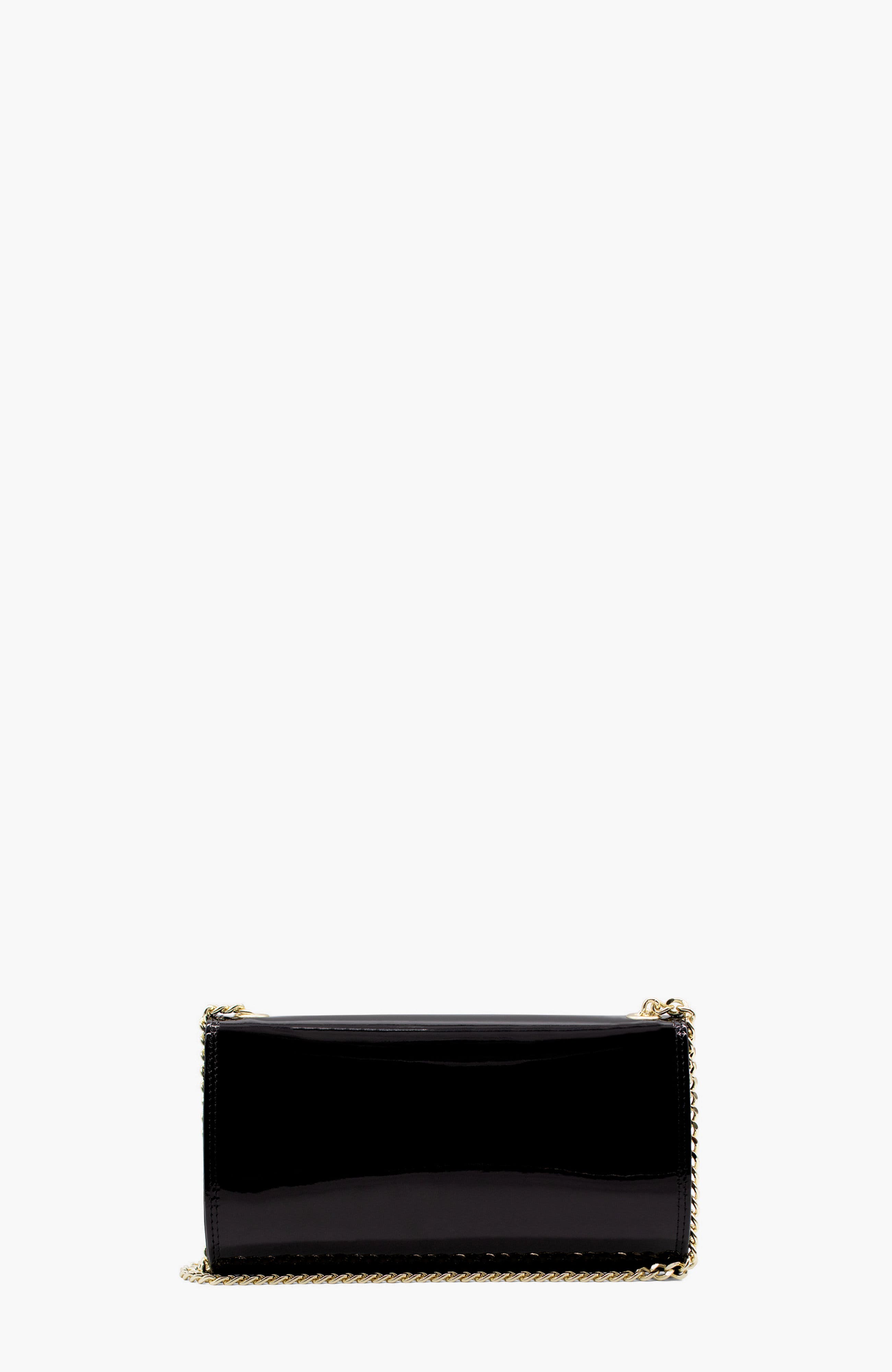 All In Patent Leather Clutch Shoulder Bag 496, Alternate, color, Black