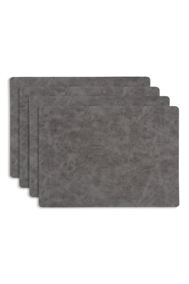 Santiago Rectangular Bio Based Vinyl Placemat, Main, color, Gray