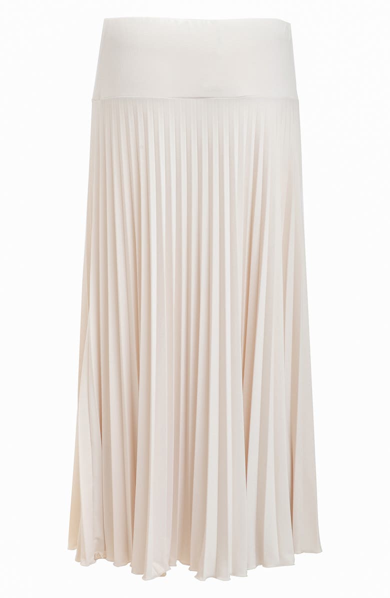 PIETRO BRUNELLI MATERNITY Pleated Midi Maternity Skirt, Alternate, color, Natural