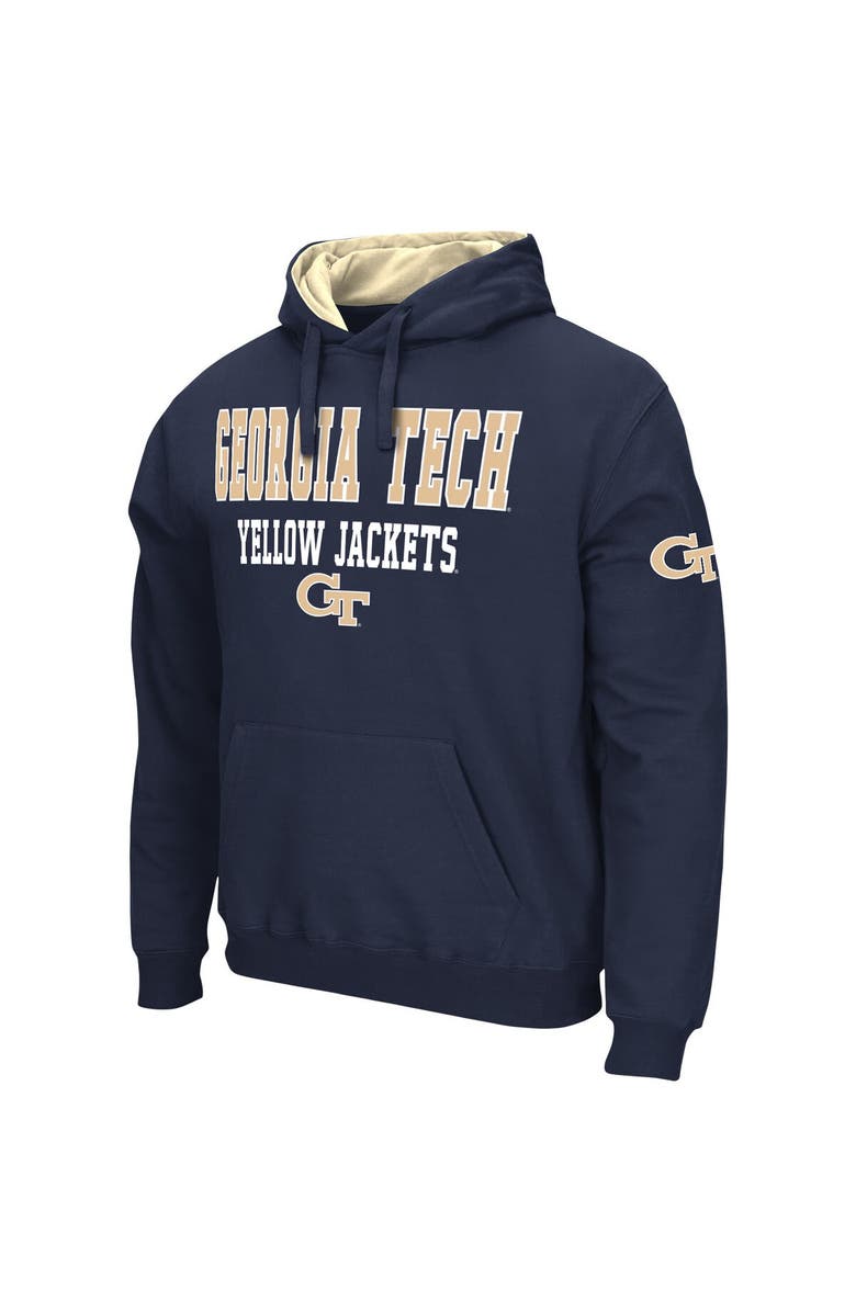 COLOSSEUM Men's Colosseum Navy Georgia Tech Yellow Jackets Sunrise Pullover Hoodie, Alternate, color, 