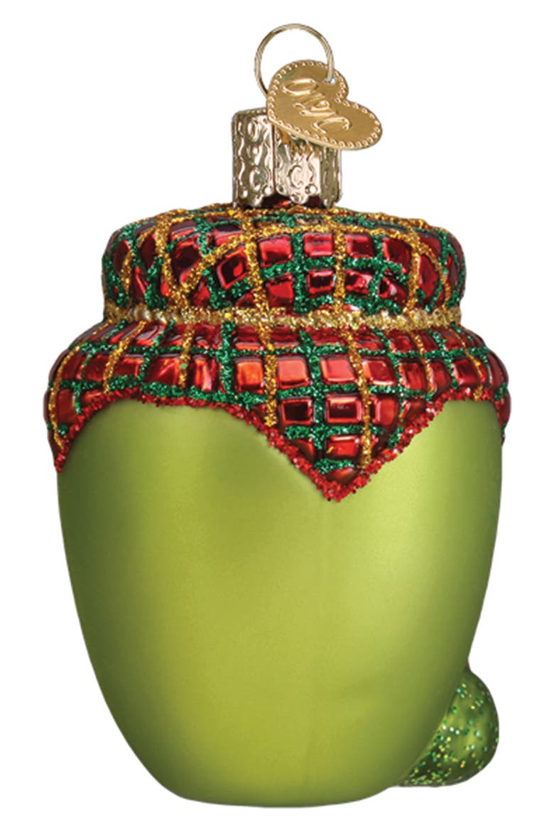 Jar of Olives Christmas Ornament, Alternate, color, GREEN