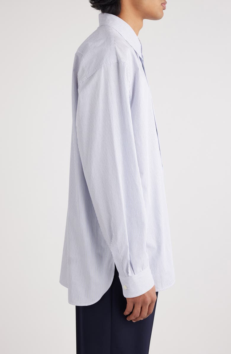 Croom Oversize Pinstripe Button-Up Oxford Shirt
