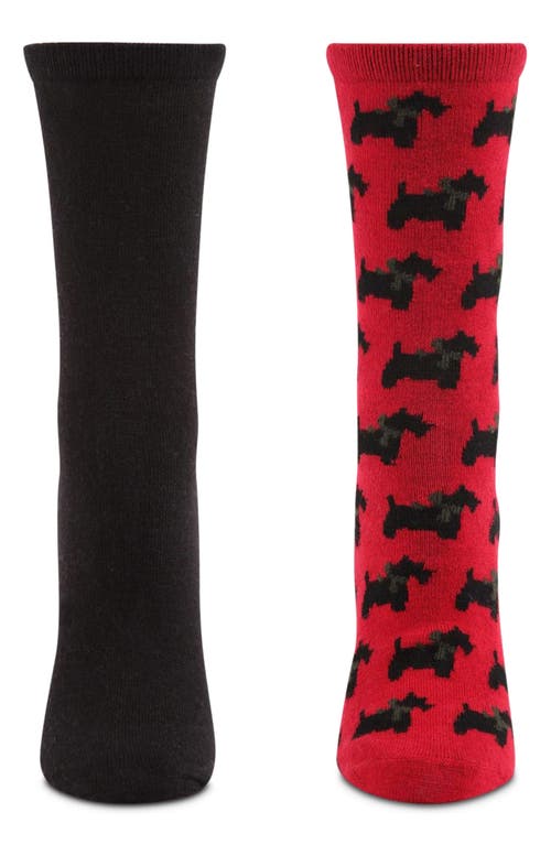 Memoi Assorted 2-pack Crew Socks In Multi