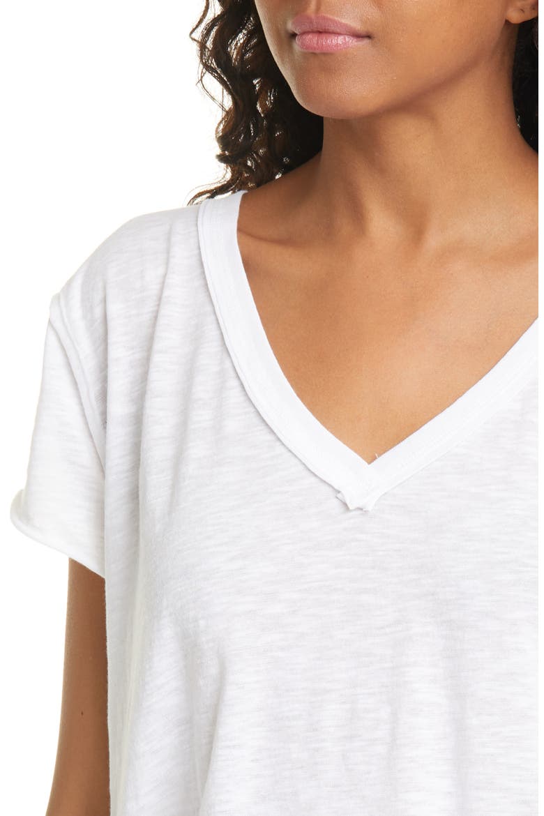 Kaylen Cotton Blend T-Shirt, Alternate, color, WHITE