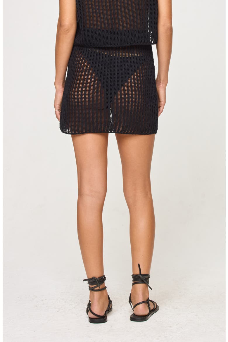 Sandar Cotton Cover-Up Skirt, Alternate, color, BLACK
