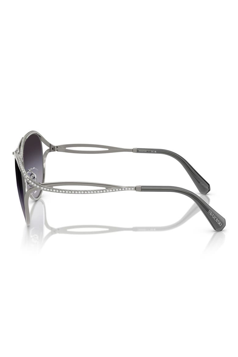 59mm Gradient Pilot Sunglasses, Alternate, color, GUNMETAL