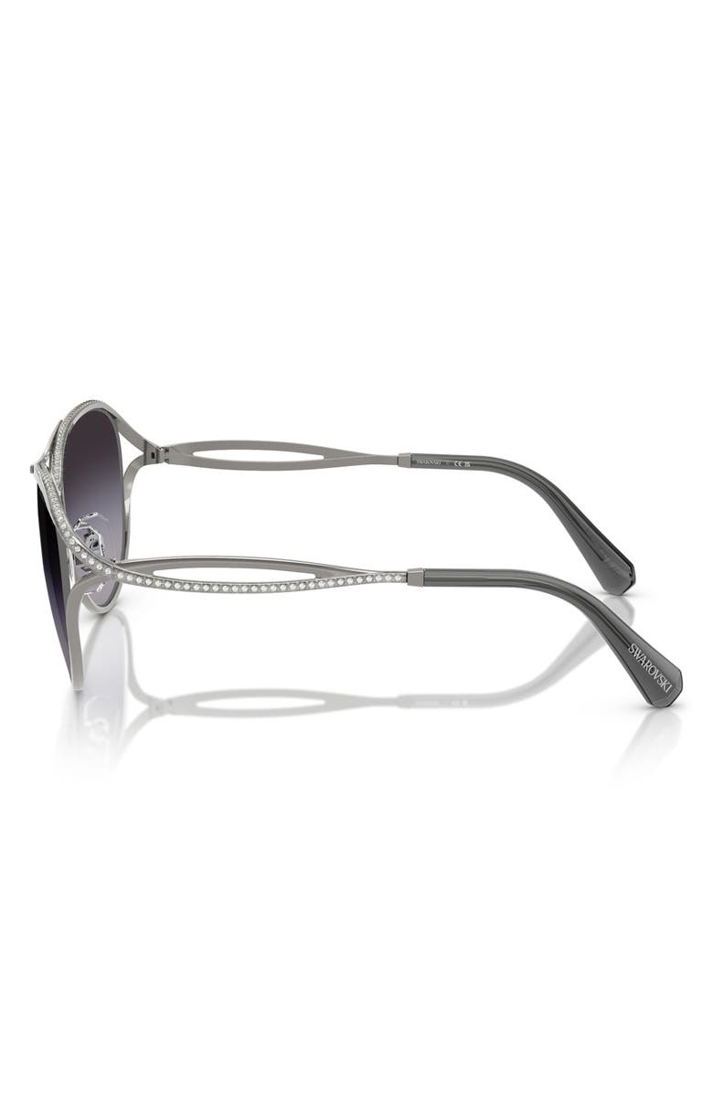 Swarovski 59mm Gradient Pilot Sunglasses, Alternate, color, Gunmetal