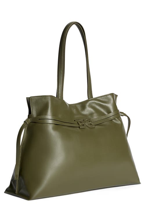 Sam Edelman Large Poppy Drawstring Leather Crossbody Bag In Green