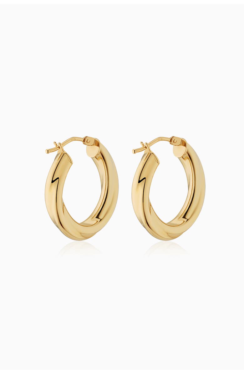 Oradina 18K Yellow Gold Goddess Small Oval Hoops, Alternate, color, 