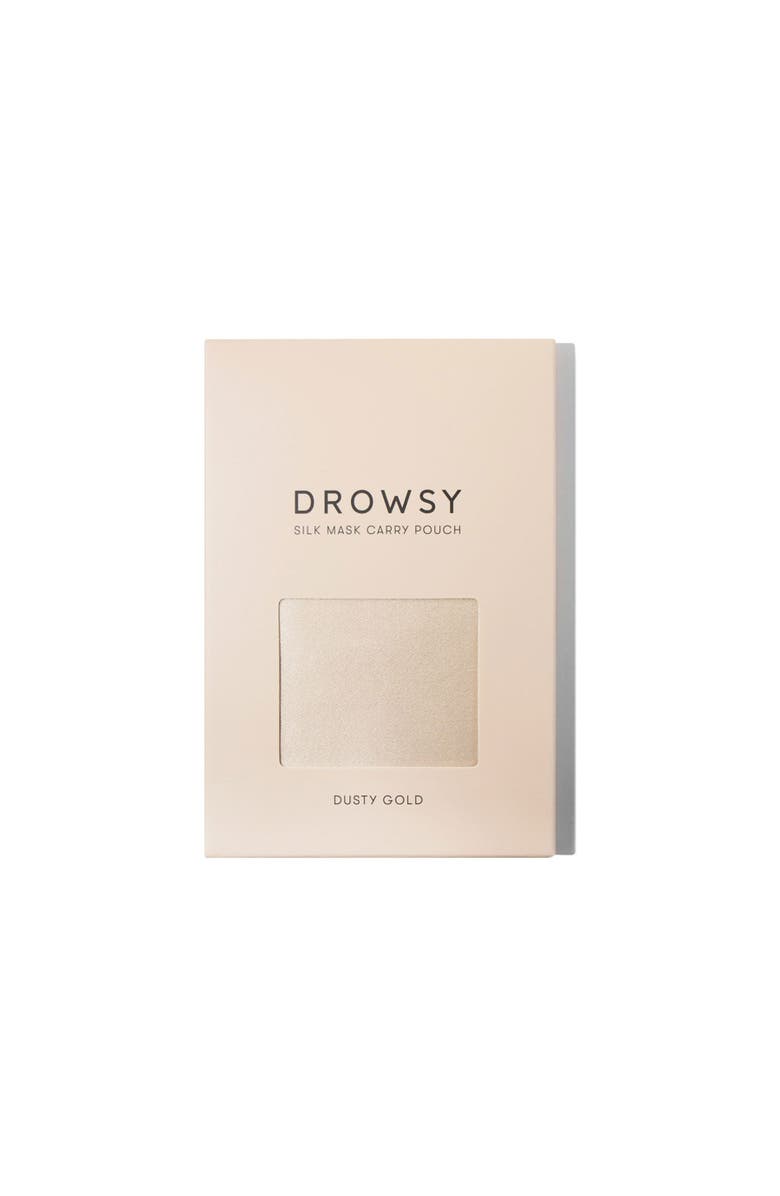Drowsy Sleep Co. Silk Carry Pouch, Alternate, color, Dusty Gold