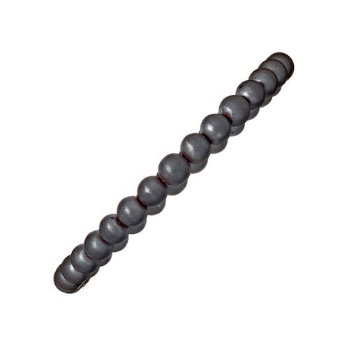Jan Leslie 6mm Semiprecious Gemstone Beaded Elastic Bracelet In Black